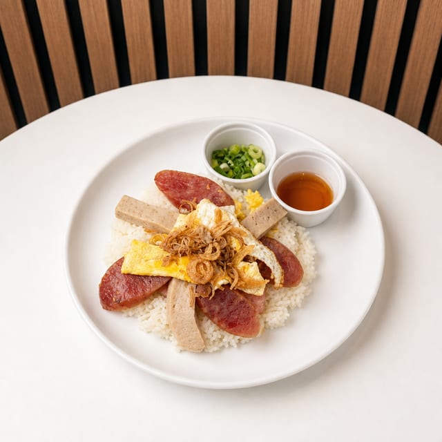 Classic Viet Savory Sticky Rice (xôi mặn).