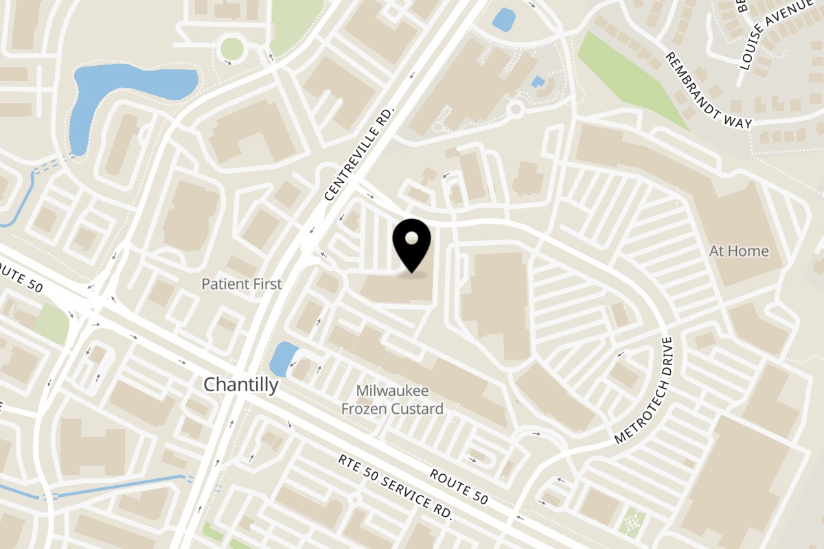 Map showing the location of Banh Mi Ong Beo Chantilly on 13973 Metrotech Dr in Chantilly